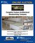 ONLINE AUCTION. Complete Custom Architectural Woodworking Company. Denver, CO