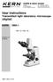 User instructions Transmitted light laboratory microscope (digital)