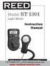 Model ST Instruction Manual. Light Meter. reedinstruments www.