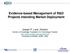 Evidence-based Management of R&D Projects Intending Market Deployment