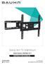 Swing Arm TV Wall Mount. Model Number: ASWM INSTRUCTION MANUAL
