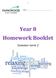 Year 8 Homework Booklet