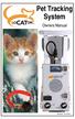 Pet Tracking System. Owners Manual. Export Version