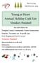 Young at Heart Annual Holiday Craft Fair Vendors Needed!