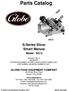 Parts Catalog. S-Series Slicer Smart Manual SG13. Model: