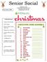 Senior Social. December Inside this Issue: Christmas Word Scramble 1. Event Calendar 2. Exercise Calendar & Prime Time Dance 3