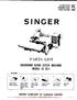 SINGER. PARTS LIST DEARBORN BLIND STITCH MACHINE MODEL 12 SS-1 SINGER COMPANY OF CANADA LIMITED