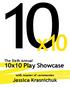 0x10. 10x10 Play Showcase. The Sixth Annual. with master of ceremonies Jessica Krasnichuk