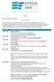 Agenda. Day One, Monday 22 nd October TRUST IN FINANCE