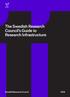 The Swedish Research Council s Guide to Research Infrastructure