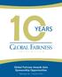 Global Fairness Awards Gala Sponsorship Opportunities
