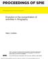 PROCEEDINGS OF SPIE. Evolution in the concentration of activities in lithography