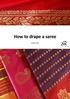 How to drape a saree MARCH 2018