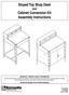 Sloped Top Shop Desk and Cabinet Conversion Kit Assembly Instructions