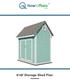 HowtoPlans..org. 6'x8' Storage Shed Plan
