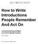 How to Write Introductions People Remember And Act On