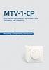 MTV-1-CP 230 VAC POTENTIOMETER WITH MIN & MAX SETTINGS, DRY CONTACT. Mounting and operating instructions