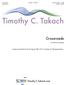 Timothy C. Takach. Crossroads. for SATB choir and piano