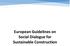 European Guidelines on Social Dialogue for Sustainable Construction