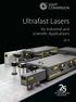 Ultrafast Lasers. for Industrial and Scientific Applications