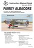 FAIREY ALBACORE. Instruction Manual Book. Glow and EP. Item code: BH % ALMOST READY TO FLY SPECIFICATION: