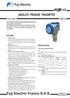 Fuji Electric France S.A.S. ABSOLUTE PRESSURE TRANSMITTER FEATURES SPECIFICATIONS FKH...5 DATA SHEET