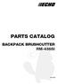 PARTS CATALOG BACKPACK BRUSHCUTTER RM-435SI RM-435SI