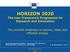 HORIZON 2020 The new Framework Programme for Research and Innovation