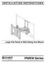 PNRIW Series INSTALLATION INSTRUCTIONS. Large Flat Panel In-Wall Swing Arm Mount