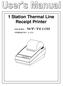 1 Station Thermal Line Receipt Printer MODEL : WP-T610II VERSION : 1.01
