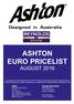 ASHTON EURO PRICELIST