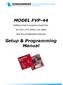 MODEL FVP-44. Setup & Programming Manual