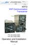 KRT2 VHF Communication Transceiver