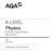 A-LEVEL Physics PHA5/2B Medical Physics Mark scheme