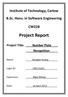 Institute of Technology, Carlow CW228. Project Report. Project Title: Number Plate f Recognition. Name: Dongfan Kuang f. Login ID: C f