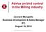 Advice on bird control in the Milling industry Leonard Mongiello Business Development & Sales Manager IFC August 16, 2018