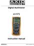 Digital Multimeter AX-572. Instruction manual