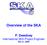Overview of the SKA. P. Dewdney International SKA Project Engineer Nov 9, 2009