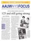 AAUWNYSFOCUS AMERICAN ASSOCIATION OF UNIVERSITY WOMEN NEW YORK STATE SPRING 2015 VOLUME 64, ISSUE 2 ISSN