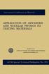 APPLICATION OF ADVANCED AND NUCLEAR PHYSICS TO TESTING MATERIALS