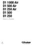 D Air D1 500 Air D1 250 Air D1 500 D User s Guide