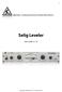 Selig Leveler. User Guide v Selig Audio - Creating Audio Devices Perfectly Within Reason!