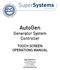 AutoGen. Generator System Controller TOUCH SCREEN OPERATIONS MANUAL