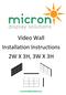 Video Wall Installation Instructions 2W X 3H, 3W X 3H