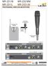 MR-201/M MR-201/L MR-202/MM MR-202/LM PROFESSIONAL WIRELESS MICROPHONE LEVALIER MICROPHONE W-204 TRANSMITTER MT-204 LEVALIER CLIP PW-204 MICROPHONE