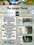 The Jungle Times. Independent newsletter of: Est Issue: 83. Page 12: Visit from Monkey Bar. Page 3: UWCSEA Field Course