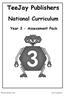 TeeJay Publishers National Curriculum Year 3 - Assessment Pack