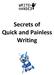 Secrets of Quick and Painless Writing