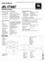 JBL VT4887. Technical Manual SPECIFICATIONS PACKAGE JBL VT4887 REV AAA