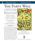 The Party Wall. Reading Guide. by Catherine Leroux. Translated by Lazer Lederhendler